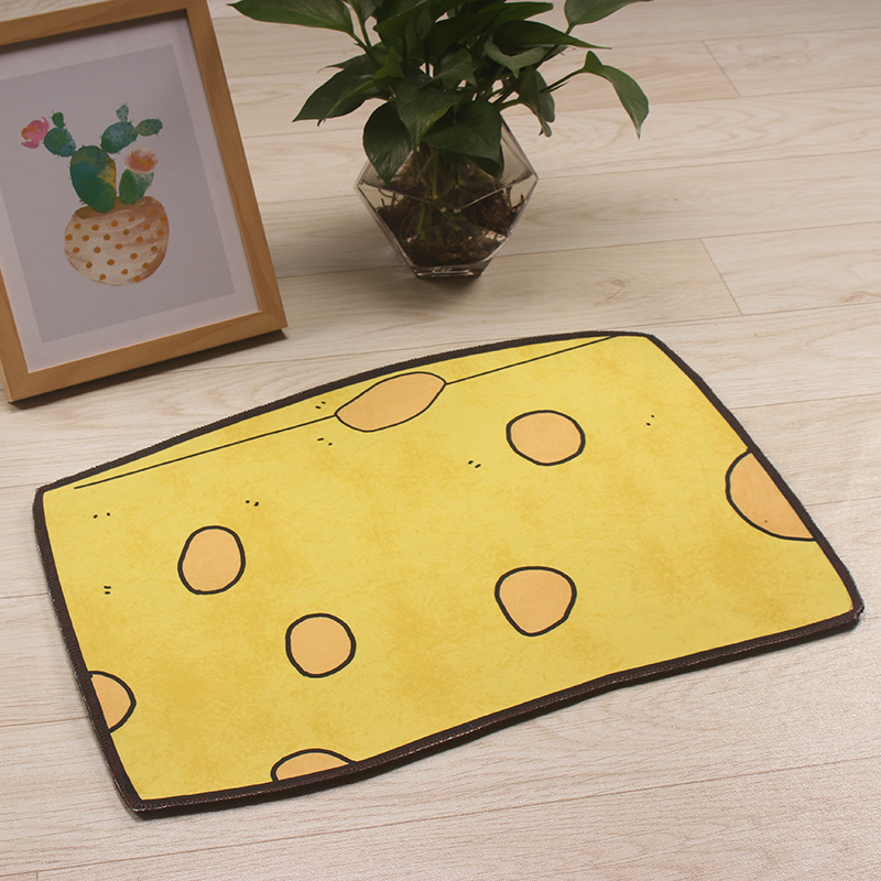 Supply Irregular Fruit Personalized Floor Mat Cheese Pomegranate Watermelon Lemon Customizable Carpet Colorfast Bedroom Door Mat