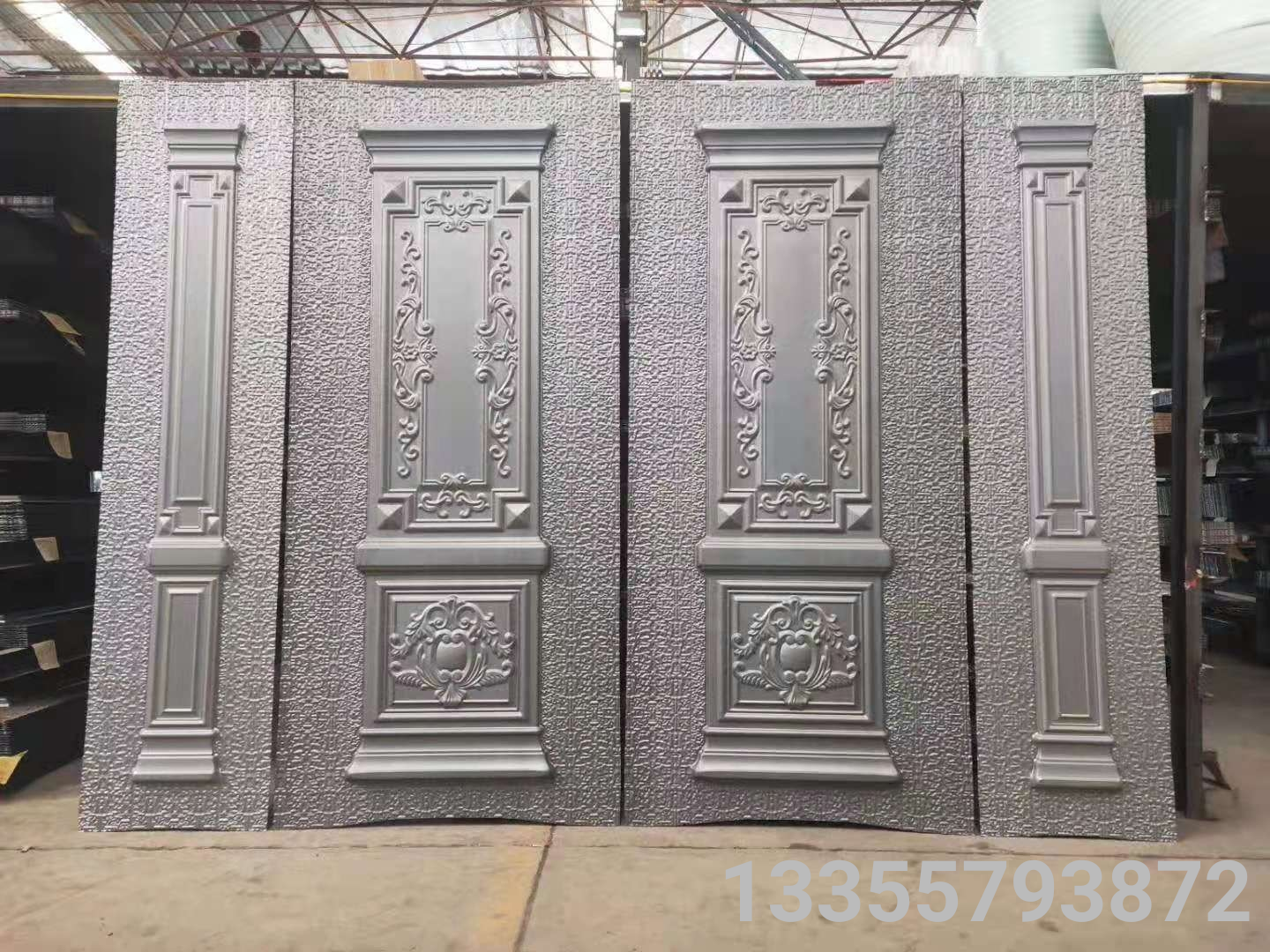 Professional Embossed Foreign Trade Best Selling Door Plate Steel Plate Iron Plate Door Leather Factory Direct Sales