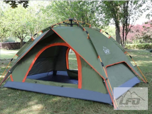 camping new three-person automatic uv protection tent. double door. easy-to-put-up tent. automatic tent
