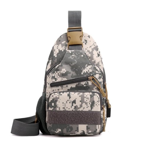 Cross-Border Men‘s Messenger Bag New Fashion Multifunction Shoulder Bag Large Capacity Chest Bag Camouflage Digital Backpack