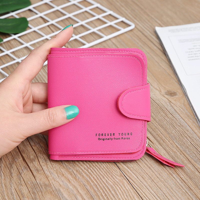 Korean Style Short Wallet Female Wallet Student Korean Style New Small Wallet Multi-Card-Slot Card H