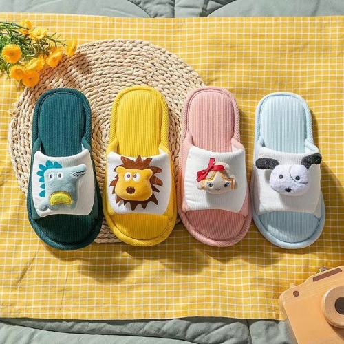 foreign trade japan and south korea series cartoon open children‘s shoes children‘s slippers cotton slippers