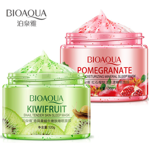 Bioaqua Pomegranate Fresh Water Ripple Sleep Mask Moisturizing Mask Hydrating Nourishing Mask Wholesale Disposable
