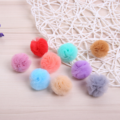 New Colorful Fur Ball DIY Hairy Ball Mesh Ball Clothing Shoes Bags Jewelry Accessories Factory Wholesale