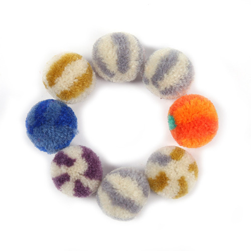 creative rainbow hair ball diy hair ring accessories small hairy ball mixed color fuzzy ball pendant accessories factory direct sales