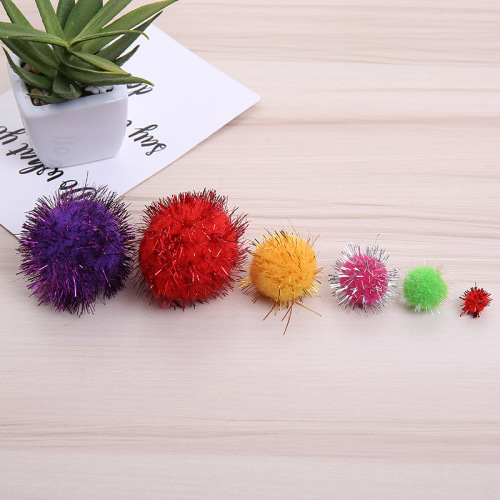 colorful wool ball mixed color wool ball accessories mobile phone bag clothing accessories glitter ball factory direct sales