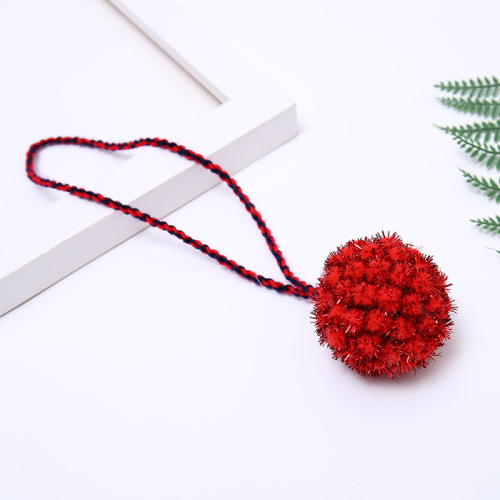 Zhengqi Polypropylene Wool Ball Color Gold Leaf Fuzzy Ball Pendant DIY Handmade Ornament Bags and Clothing Accessories Customized
