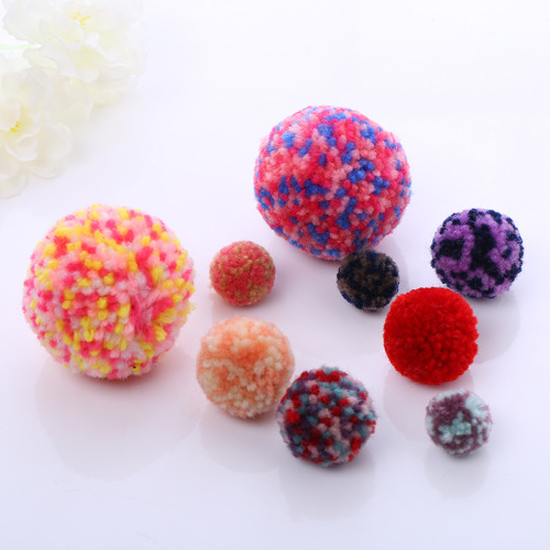 simple fashion wool ball colorful polyester hair ball clothing clothing toy manufacturer color round hair ball wholesale