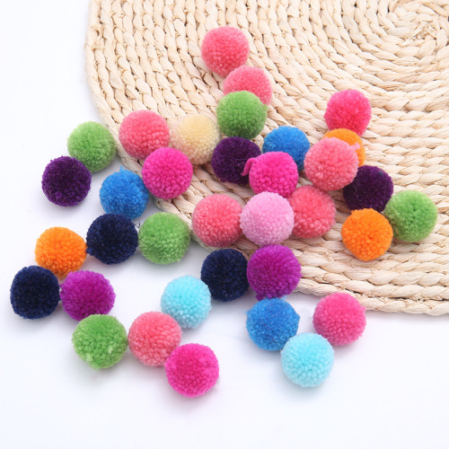 cross-border mixed color high elastic hair ball polyester wool ball clothing hair ball accessories handmade diy hair ball custom wholesale