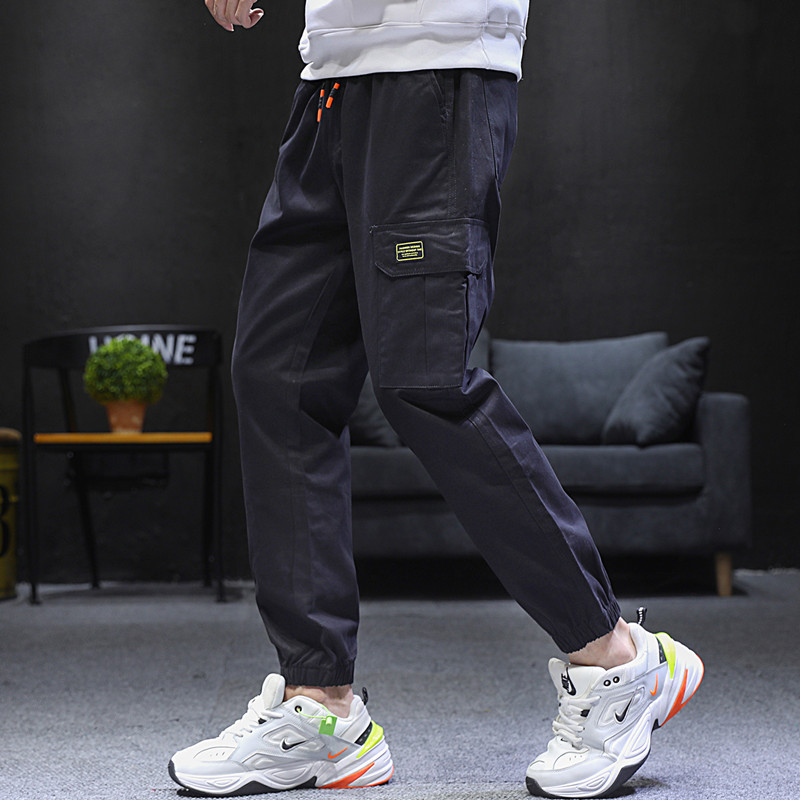 Lianxu Men's Clothing | 2021 Spring and Summer Men's Pants Loose Non-Ironing Multi-Pocket