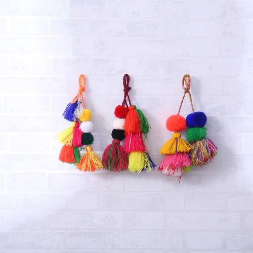 factory direct sales kaisimi hair ball tassel pendant diy accessories colorful hair ball string lace ball sample customization