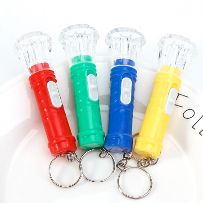 Transparent Mini Small Flashlight Portable Keychain Children's Kindergarten Luminous Toy Small Toy Wholesale Prizes
