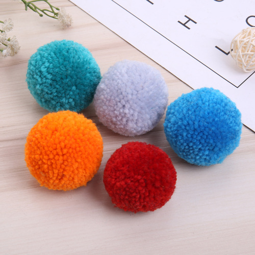 Factory Wholesale round Woolen Yarn Ball Mixed Color Fur Ball Multi-Functional Cashmere Ball Dacron Ball Wholesale