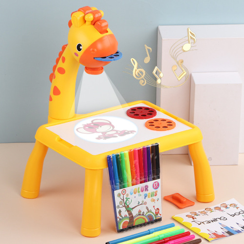 Deer Projection drawing Board Baby Drawing Graffiti Writing Board Kindergarten Children‘s Drawing Table Toys Cross-Border Wholesale 