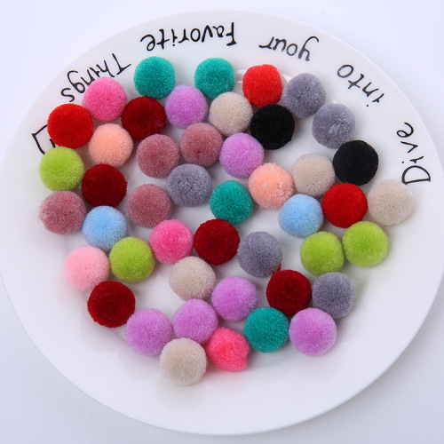 Spot 2cm Waxberry Ball Polyester High Elastic Hair Ball Cashmere Wool Ball DIY Colorful Small Hair Ball Wholesale