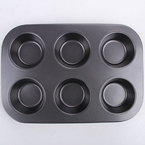 6-Hole Cake Mold Carbon Steel Baking Mold Non-Sti Pastry Mold
