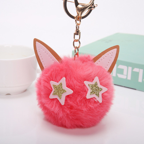 hot sale creative bags and clothing accessories key pendant doll plush ball men‘s and women‘s keychain accessories wholesale