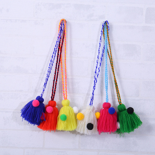 new cashmere ball high elastic fur ball tassel bag accessories car pendant rope flower accessories