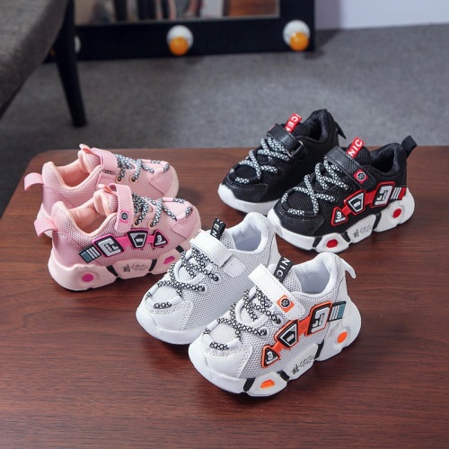020 Spring and Autumn New Mesh Breathable Single Mesh Shoes Boys Children Leisure Sports shoes Girls‘ Baby Running Shoes 