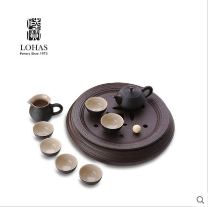 high-end ceramic tea set lu bao zunjue tea gift-zen style black gift box