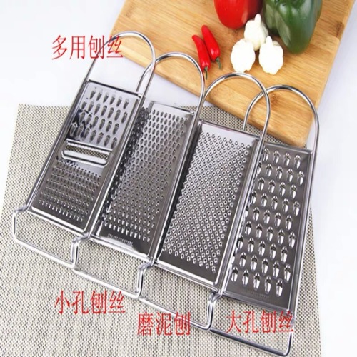 Xinfeng Grater Stainless Steel 6# Multi-Purpose Planer Large Small Hole Radish Planer Tools for Cutting Fruit Plastic Handle Fruit Planer No. 5 Steel Wire Planer