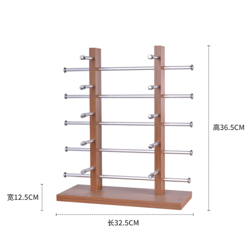 线上爆款双排10付台式眼镜架展示架木质挂架太阳镜墨镜光学架道具