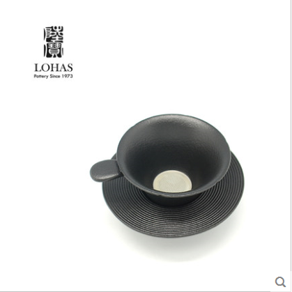 304 food grade strainer lubaokui mouth tea filter sets-zen style black