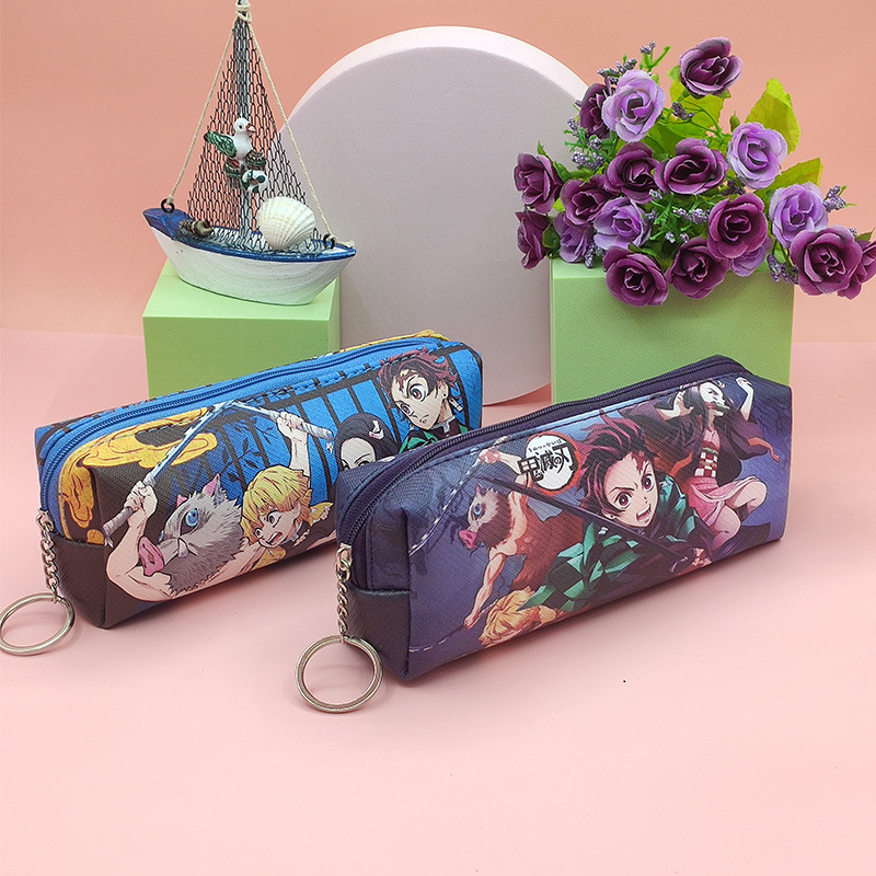 61 Kimetsu No Yaiba Stationery Pu Anime Pencil Case Crane Ma...