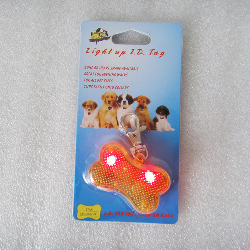 Hot Pet Glowing Necklace Bone Dog Tag Bone Dog Tag Necklace Pet Warning Sign