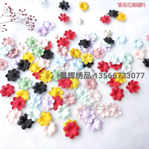 shaping microfiber flower diy handmade daisy embossed petal fabric hair accessories head accessories accessories factory direct sales