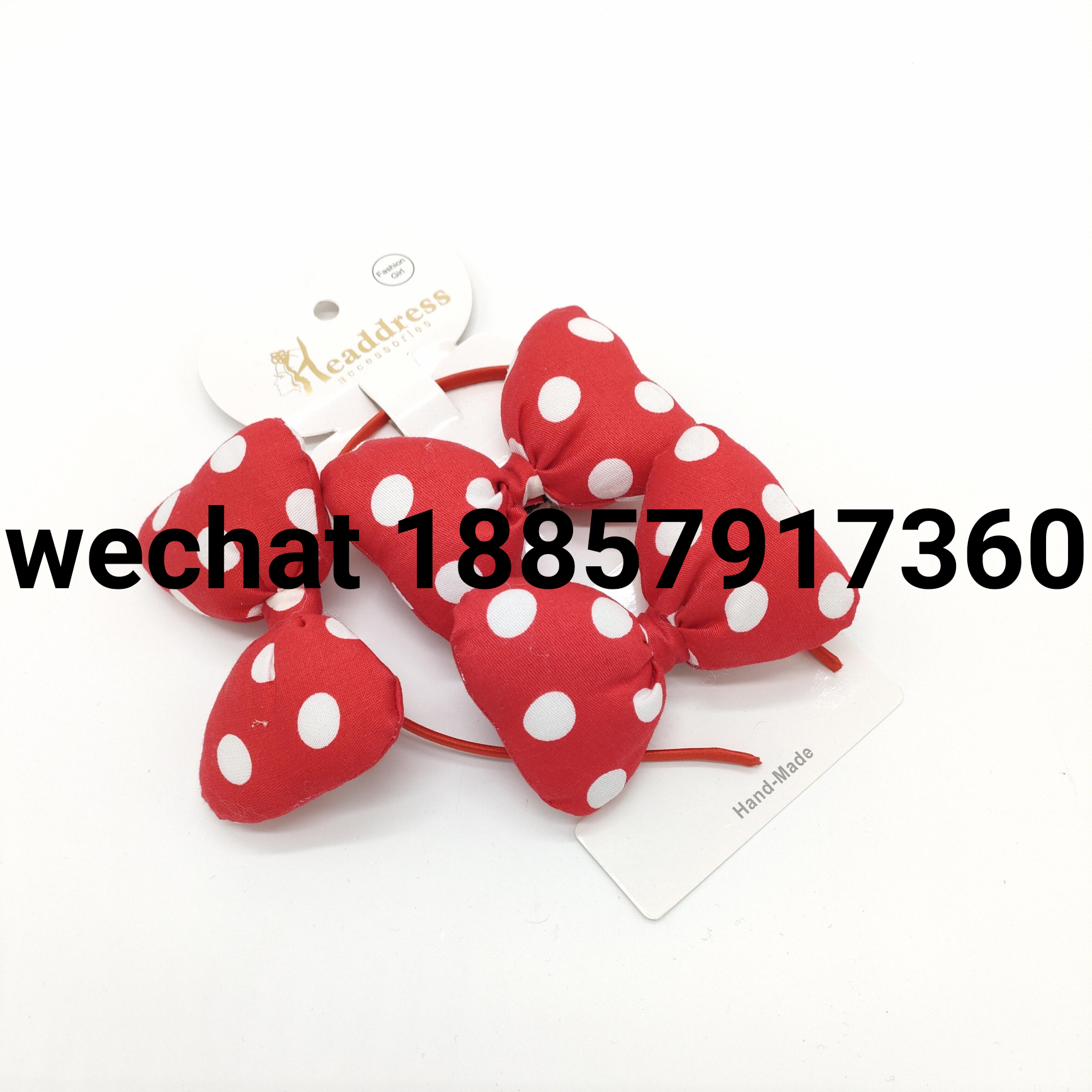 Childrens Hair Accessories Set Amazon hot style Girl red bow Princess Wigs Hair Pin and hairband