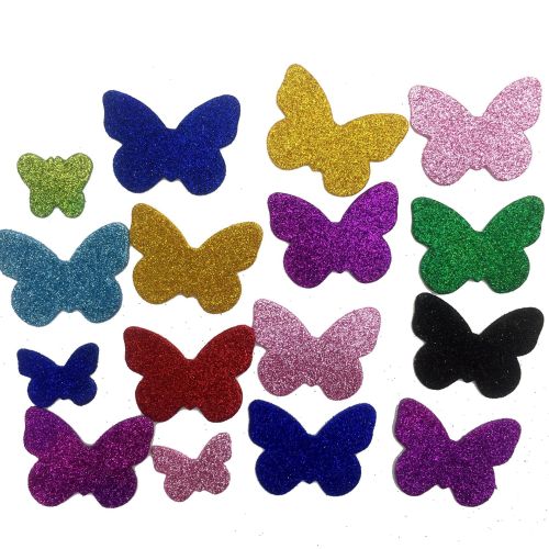 factory 3d patch three-dimensional sponge sticker eva patch butterfly gold powder patch mosaic stickers