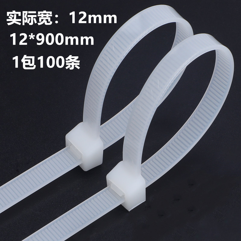 12mm Nylon Cable Zip Ties Length 300mm 900mm Heavy Duty Plastic Zip Ties 