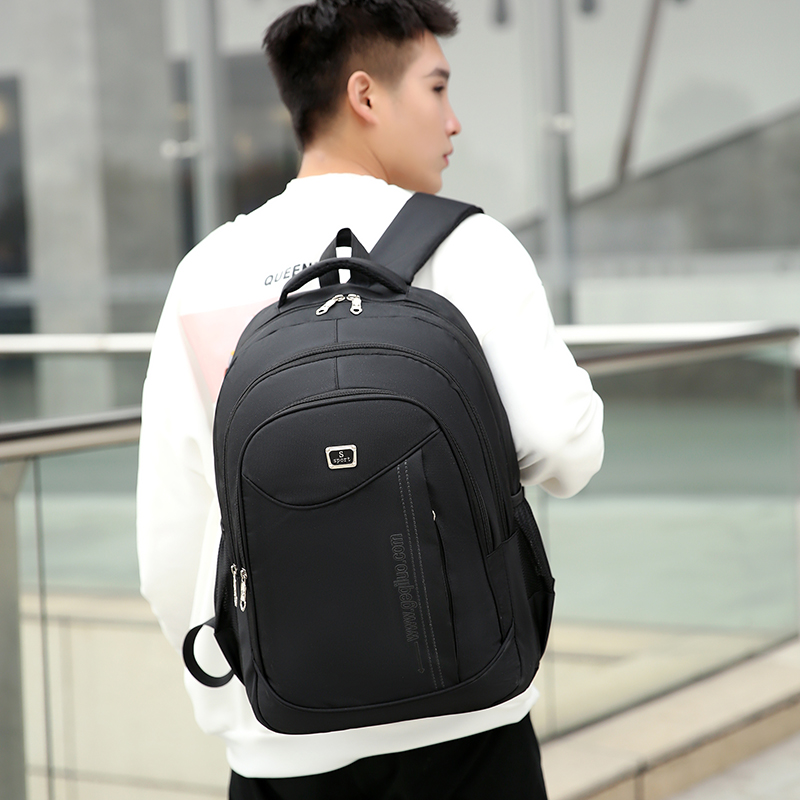 Cross-Border Men's Backpack Custom Logo Large Capacity Simple Fashion Travel Backpack Schoolgir