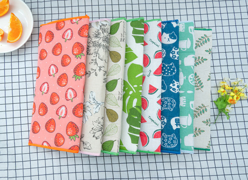 nordic cotton-linen napkins tablecloth tea towel placemat fruit animal flower napkin napkin food props 38*51
