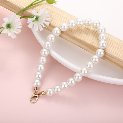 Factory Direct Sales Spot DIY Imitation Pearl Small Short Chain Fur Ball Jonstew Keychain and Other Decorative Pendant Can Be Customized