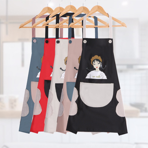 household erasable hand kitchen apron fashion women‘s korean-style anti-fouling anti-oil skirt cooking waist coverall adult wholesale