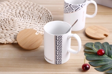 simple geometric leisure cup popular online live ceramic cup gift cup tea cup water cup cover cup