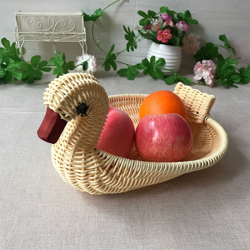 Handmade Rattan Basket Hotel Supplies Rattan Basket Rattan-like Goose Basket Creative Storage Basket