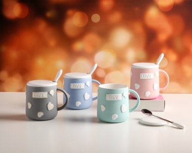 love relief ceramic cup online popular live hot ceramic cup gift cup tea cup water cup cover cup