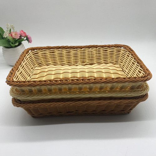 rattan storage basket plastic woven fruit basket home storage storage basket supermarket display washing vegetable basket