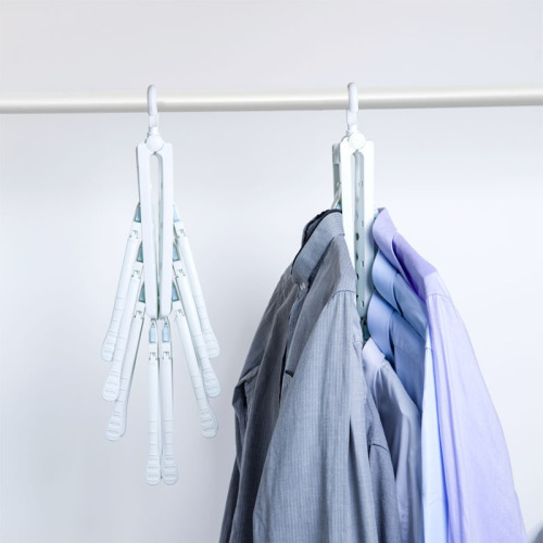 Nine-Hole Storage Hanger TikTok Same Creative Multi-Functional Magic Drying Rack Rotating Sliding Storage Rack Gift 