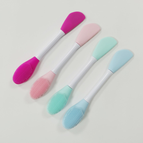 manufacturer‘s new double-headed silicone face washing brush mask stick two-in-one diy beauty tools nose brush beauty brush