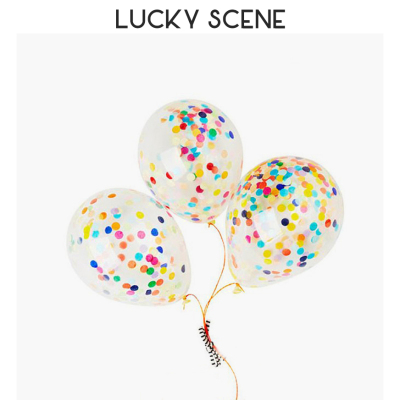 [Auspicious Props] Filled Colorful Paper Scrap Transparent Balloons 5 PCs Dream Birthday Ball Picnic Latex