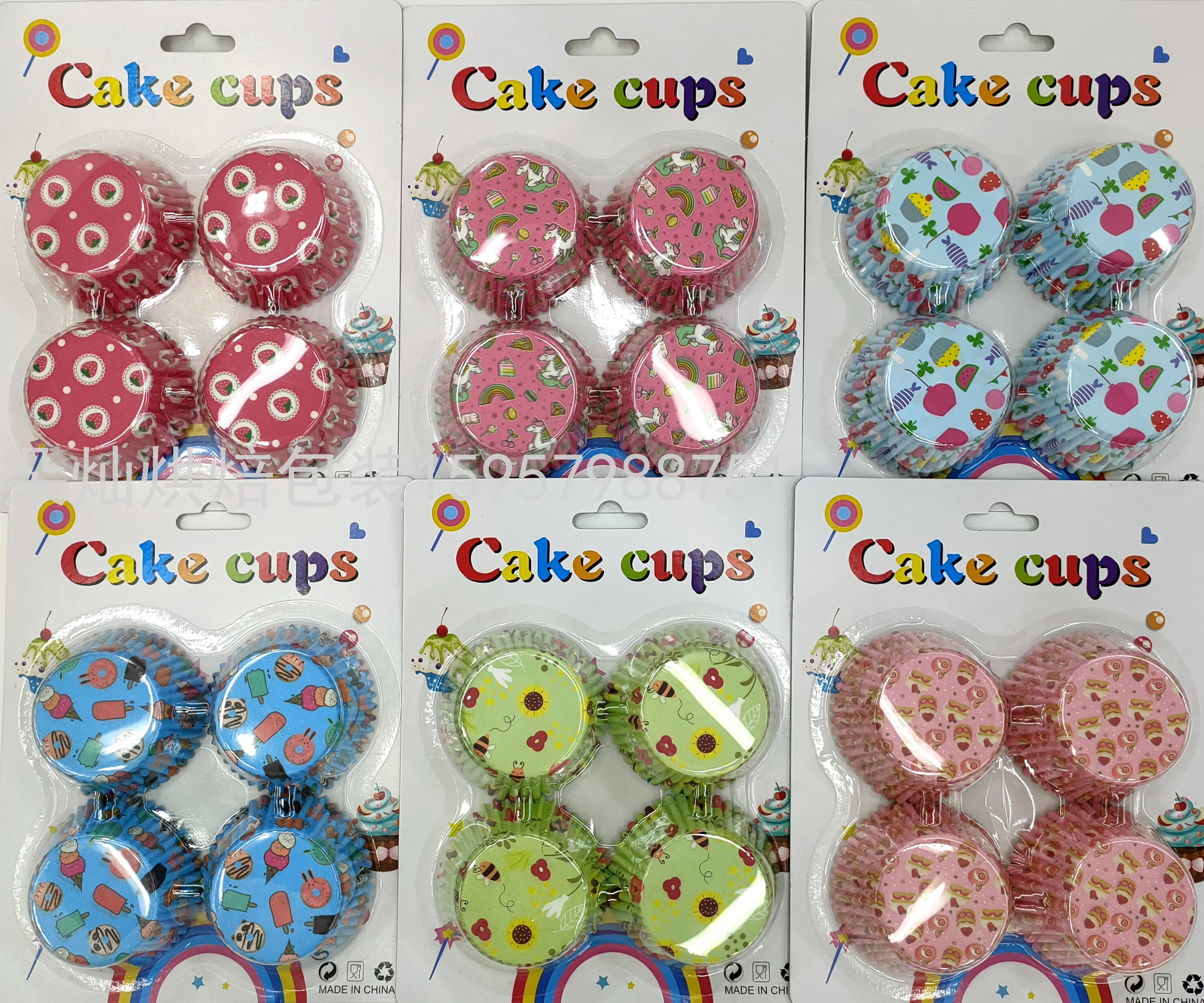 Cake Paper Suction Card Packaging 11cm 100 Pcs/Card High Tem...