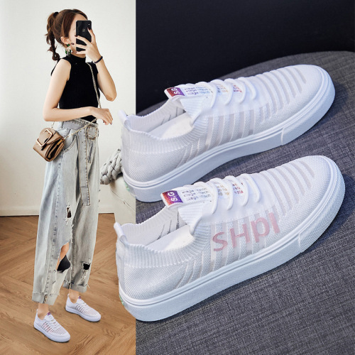 INS Mesh Breathable White Shoes Women‘s Summer New Korean Style Student Flat Bottom Running Sneakers Casual Y-353