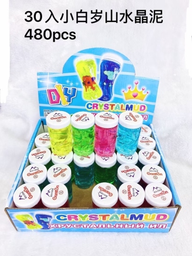 Crystal Mud Slim Set Children‘s Colored Plasticine Safe Decompression Nasal Plough Sand Rubber Toys