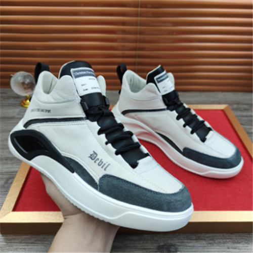 european station real shot leather men‘s shoes all-match mid-top casual board shoes autumn and winter korean sports shoes soft leather