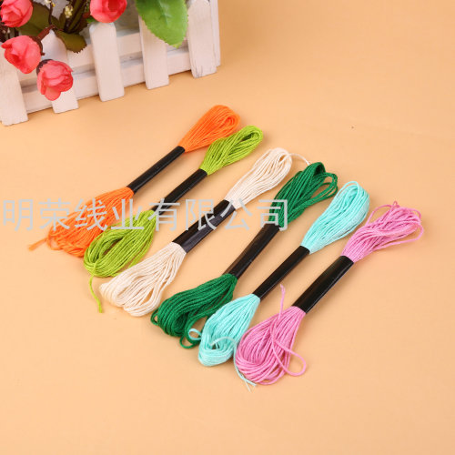 Supply Polyester Cross Embroidery Thread Handmade Embroidery Thread Branch Line 12 Colors a Pack Color Random Matching