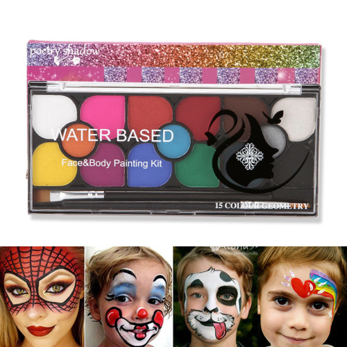 new 15-color water-soluble face color plate body painting stage special effects face painting halloween cross-border face color
